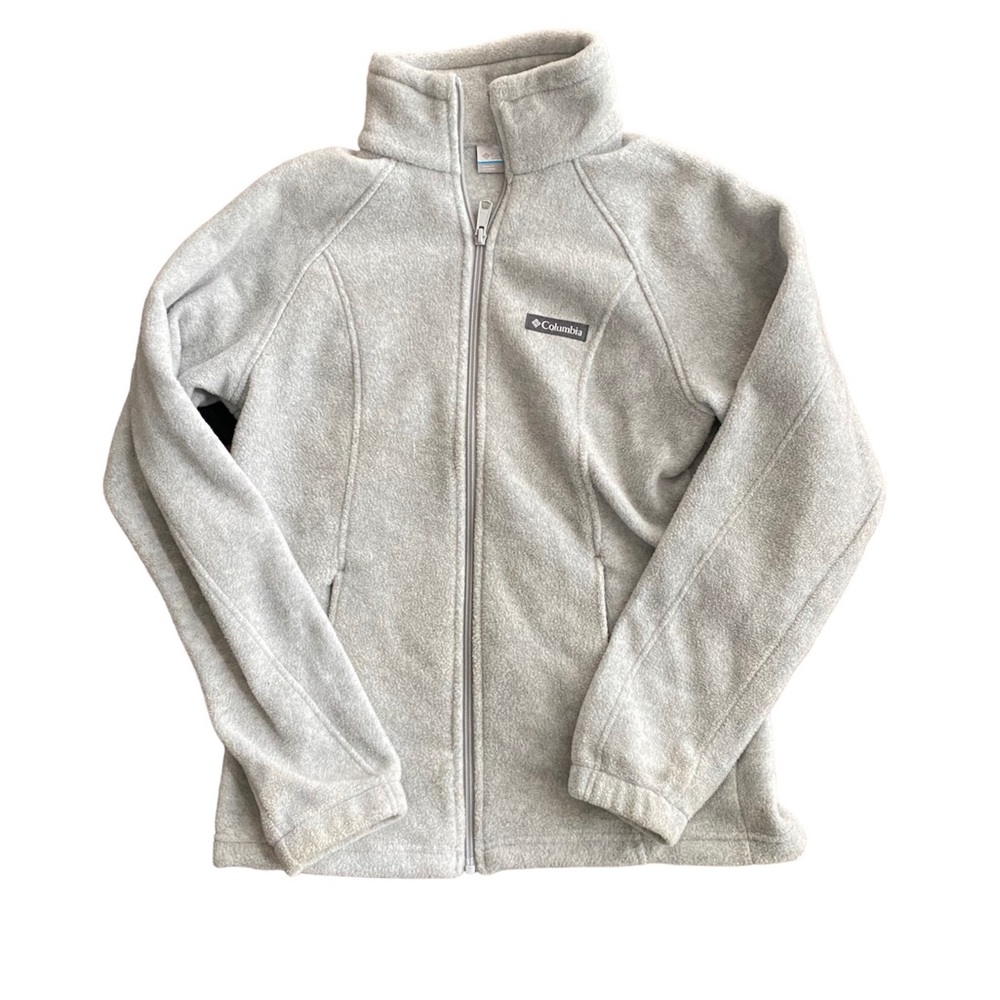 Columbia Women’s Fleece Jacket Zip Up White Size Small